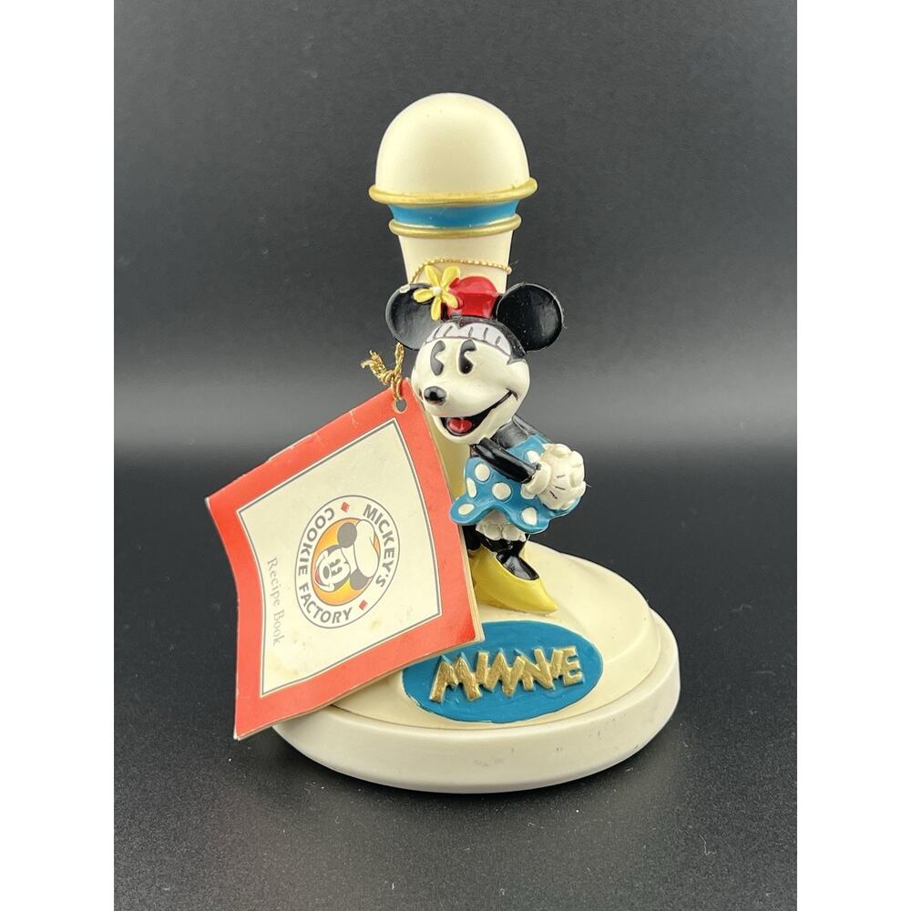Disney Mickeys Cookie Factory Minnie Mouse Cookie Stamp Figurine with Recipe Tag
